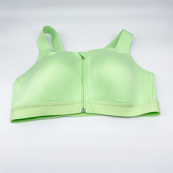 All In Motion Sculpt High Support Zip Front Sports Bra Light Green Size 38B - Picture 2 of 5